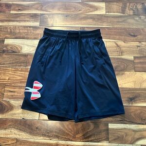 Under Armour Black Athletic Shorts Moisture-Wicking Comfort medium men